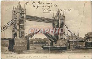 Seller image for Carte Postale Ancienne London Tower Bridge Bascules Rising for sale by CPAPHIL