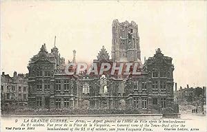 Bild des Verkufers fr Carte Postale Ancienne La Grande Guerre Arras Aspect gnral de l'Htel de Ville zum Verkauf von CPAPHIL