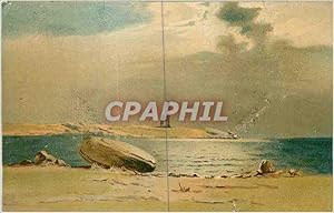 Carte Postale Ancienne Paysage Bateau