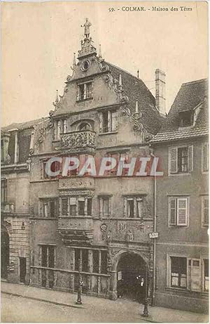 Carte Postale Ancienne Colmar Maison des Tetes