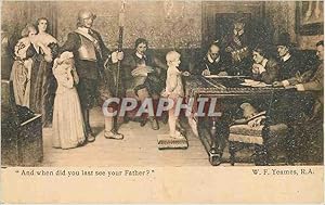 Seller image for Carte Postale Ancienne And when did you last see your Father? WF Yeames RA for sale by CPAPHIL