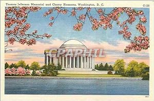 Seller image for Carte Postale Ancienne Thomas Jefferson Memorial and Cherry Blossoms Washington DC for sale by CPAPHIL