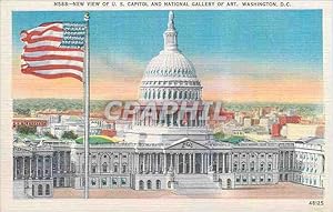 Bild des Verkufers fr Carte Postale Ancienne New View of US Capitol and National Gallery of Art Washington DC zum Verkauf von CPAPHIL