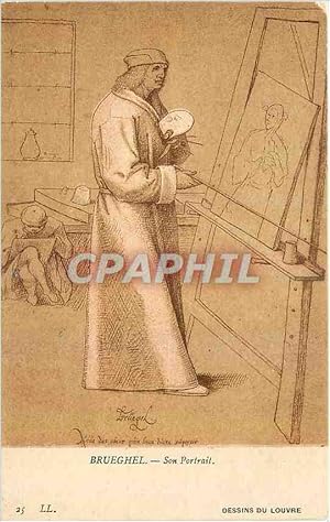 Image du vendeur pour Carte Postale Ancienne Breughel Son Portrait Dessins du Louvre mis en vente par CPAPHIL