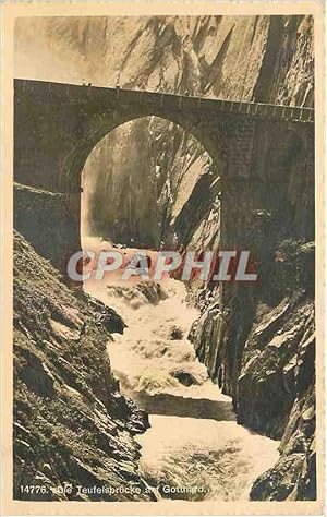 Bild des Verkufers fr Carte Postale Ancienne Die Teufelsprucke auf Gotthard zum Verkauf von CPAPHIL