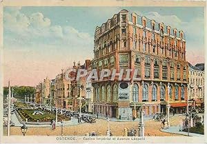 Carte Postale Ancienne Ostende Casino Imperial et Avenue Leopold