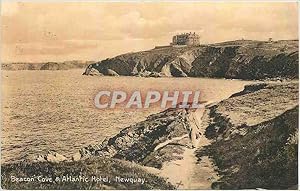 Carte Postale Ancienne Beacon Cove Atlantic Hôtel Newquay