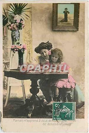 Image du vendeur pour Carte Postale Ancienne Maman m'apprend a vous mis en vente par CPAPHIL