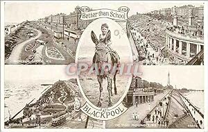 Carte Postale Ancienne Better than School at Blackpool Ane Mule
