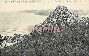 Bild des Verkufers fr Carte Postale Ancienne Environs de Plestin Cotes du Nord Le Grand Rocher et la Baie de Saint Michel zum Verkauf von CPAPHIL