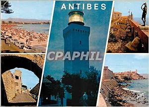 Bild des Verkufers fr Carte Postale Moderne Antibes (Alpes M) Plage de la Salise le chteau et musee Picasso zum Verkauf von CPAPHIL