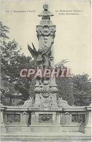 Seller image for Carte Postale Ancienne Roubaix Nord Le Monument Nadaud for sale by CPAPHIL
