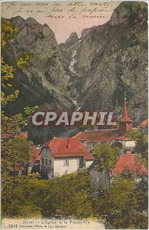 Carte Postale Ancienne Novel L'Eglise et le Presbytere