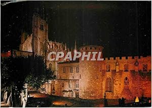 Image du vendeur pour Carte Postale Moderne Narbonne (Aude) Capitale de la Gaule meridionale la basilique St Just XIIIe XIVe s effet de nuit mis en vente par CPAPHIL