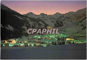 Carte Postale Moderne Valle d'Aosta la Thuîle m 1441 Panorama a la nuit