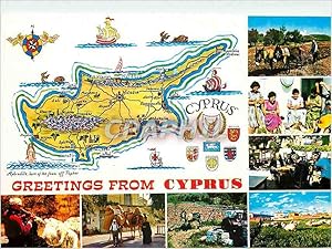 Bild des Verkufers fr Carte Postale Moderne Greetings from Cyprus L'le de Venus zum Verkauf von CPAPHIL