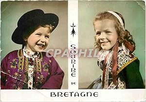 Bild des Verkufers fr Carte Postale Moderne Sourire de Bretagne Enfants en costume de Plougastel Daoulas zum Verkauf von CPAPHIL