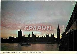 Seller image for Carte Postale Moderne An evening view of the Houses of Parliament London for sale by CPAPHIL