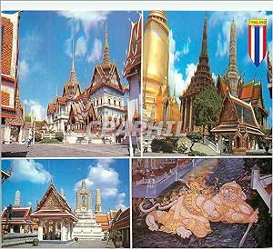 Bild des Verkufers fr Carte Postale Moderne Chakri Palace Wat Pra Keao Partition wall painting zum Verkauf von CPAPHIL