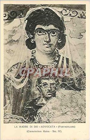 Bild des Verkufers fr Carte Postale Ancienne La Madre di dio Advocata (Particolare) (Coemeterium Maius Sec IV) zum Verkauf von CPAPHIL