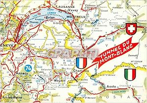 Carte Postale Moderne Tunnel du Mont Blanc reliant chamonix Mont Blanc (France) a entreves Courma...