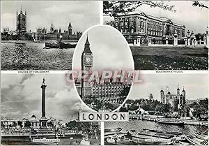 Seller image for Carte Postale Moderne London Houses of Parliament Buckinham Palace Trafalgar Square Tower of London for sale by CPAPHIL