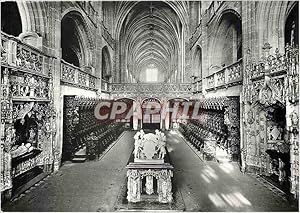 Carte Postale Moderne Bourg en Bresse Ain Eglise de Brou Le Choeur la Nef le Tombeau