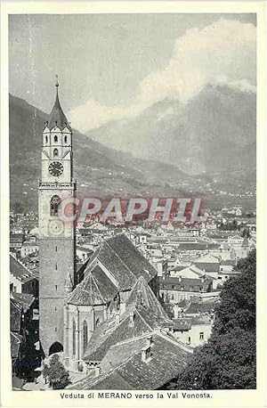 Carte Postale Ancienne Veduta di Merano verso la Val Venosta