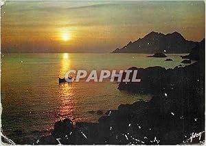 Bild des Verkufers fr Carte Postale Moderne La Corse oasis de Beaute Porto Coucher de soleil sur le Golfe zum Verkauf von CPAPHIL