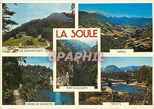 Carte Postale Moderne La Soule Les chalets d'Iraty Larrau Gorges de Kakouetta Pont d'Holcarte Tar...