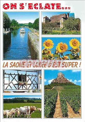 Carte Postale Moderne On S'Eclate La Saone et Loire c'est Super