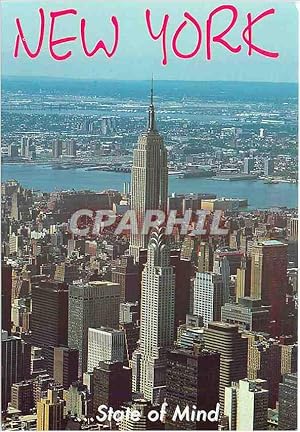 Bild des Verkufers fr Carte Postale Moderne New York The Chyster and the Empire state Buildings ans New nersey in the distance zum Verkauf von CPAPHIL