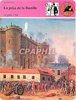 Bild des Verkufers fr Fiche illustree La prise de la Bastille La fin d'un symbole zum Verkauf von CPAPHIL