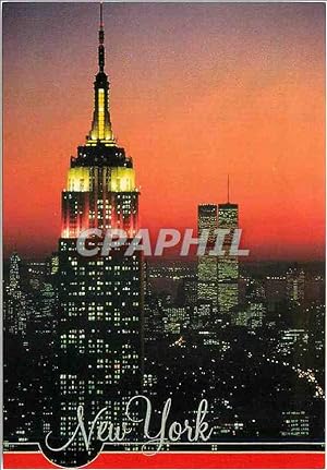 Seller image for Carte Postale Moderne New York the empire state Building at Night for sale by CPAPHIL