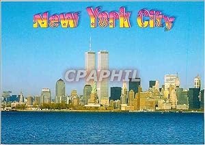 Bild des Verkufers fr Carte Postale Moderne New York Fabulous New York Skyline with the statue of Liberty in the New York Harbor zum Verkauf von CPAPHIL