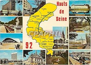 Seller image for Carte Postale Moderne Hauts de Seine Ce dpartement couvre des regions correspondant a la partie Quest Courbevoie Garc for sale by CPAPHIL