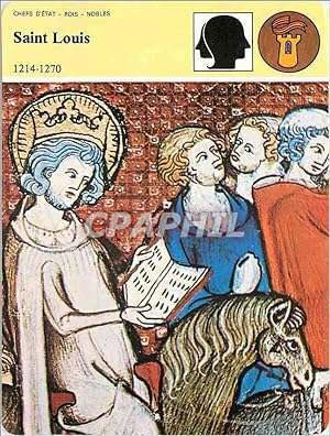 Bild des Verkufers fr Fiche illustree Saint Louis Le paladin de la droiture zum Verkauf von CPAPHIL