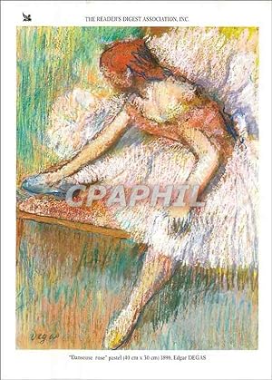 Carte Postale Moderne The Readers Digest Association Inc Danseuse rose pastel Edgar Degas