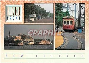 Carte Postale Moderne RiverFront New Orleans Tramway