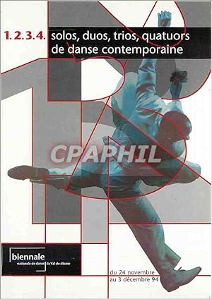 Bild des Verkufers fr Carte Postale Ancienne Solos Duos Trios Quaturos de danse contemporaine Val de Marne zum Verkauf von CPAPHIL