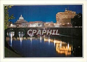 Imagen del vendedor de Carte Postale Moderne Roma Pont et chteau Saint Ange Nocturne a la venta por CPAPHIL