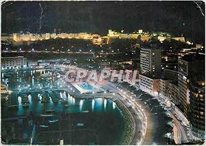 Seller image for Carte Postale Moderne La Cote d'Azur Pricnipaute de Monaco Illumination du Port et du Palais for sale by CPAPHIL