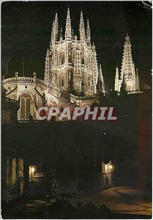 Carte Postale Moderne Burgos Cathédrale vue Nocturne