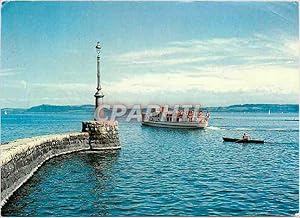 Bild des Verkufers fr Carte Postale Moderne Lumieres et Couleurs sur Neuchatel Sortie du Port zum Verkauf von CPAPHIL