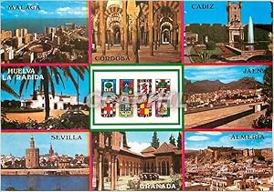 Seller image for Carte Postale Moderne Malaga Cordoba Cadiz Huelva la Rabida Jaen Sevilla Almeria Granada Andalucia for sale by CPAPHIL