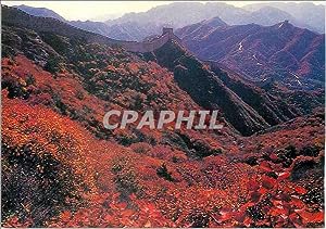 Bild des Verkufers fr Carte Postale Moderne Autumn Scene on the Great Wall Chine China zum Verkauf von CPAPHIL