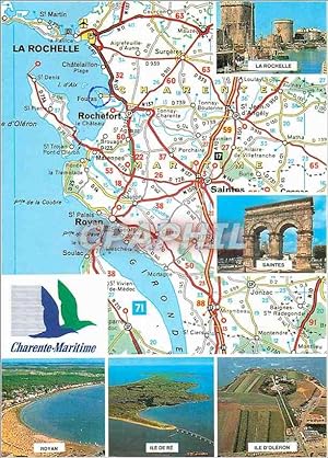 Carte Postale Moderne La Charente Maritime d'Apres carte du Prieu Michelin