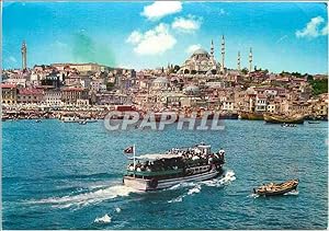 Image du vendeur pour Carte Postale Moderne Istanbul ve Guzellikleri La Corne d'or et la Mosquee de Soliman le Magnifique mis en vente par CPAPHIL