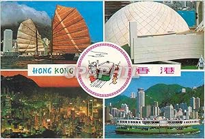 Carte Postale Moderne Hong Kong Top Left Chinese Junk Chine China