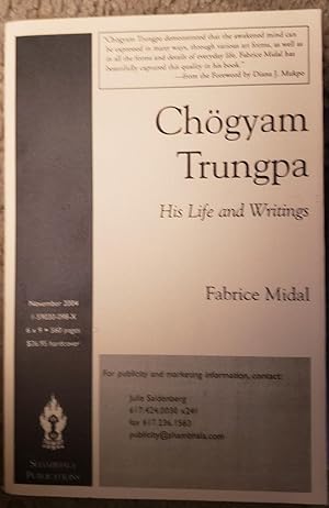Image du vendeur pour Chgyam Trungpa : His Life and Vision mis en vente par Walther's Books